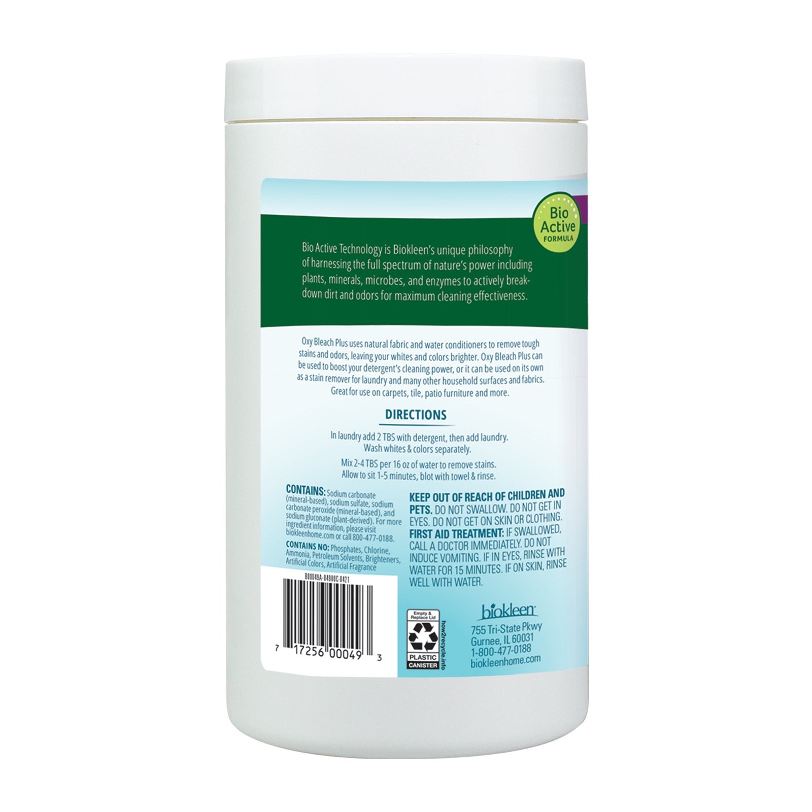 BIOKLEEN Laundry Powder Oxy Bleach - Pack of 6 (32 Oz each)