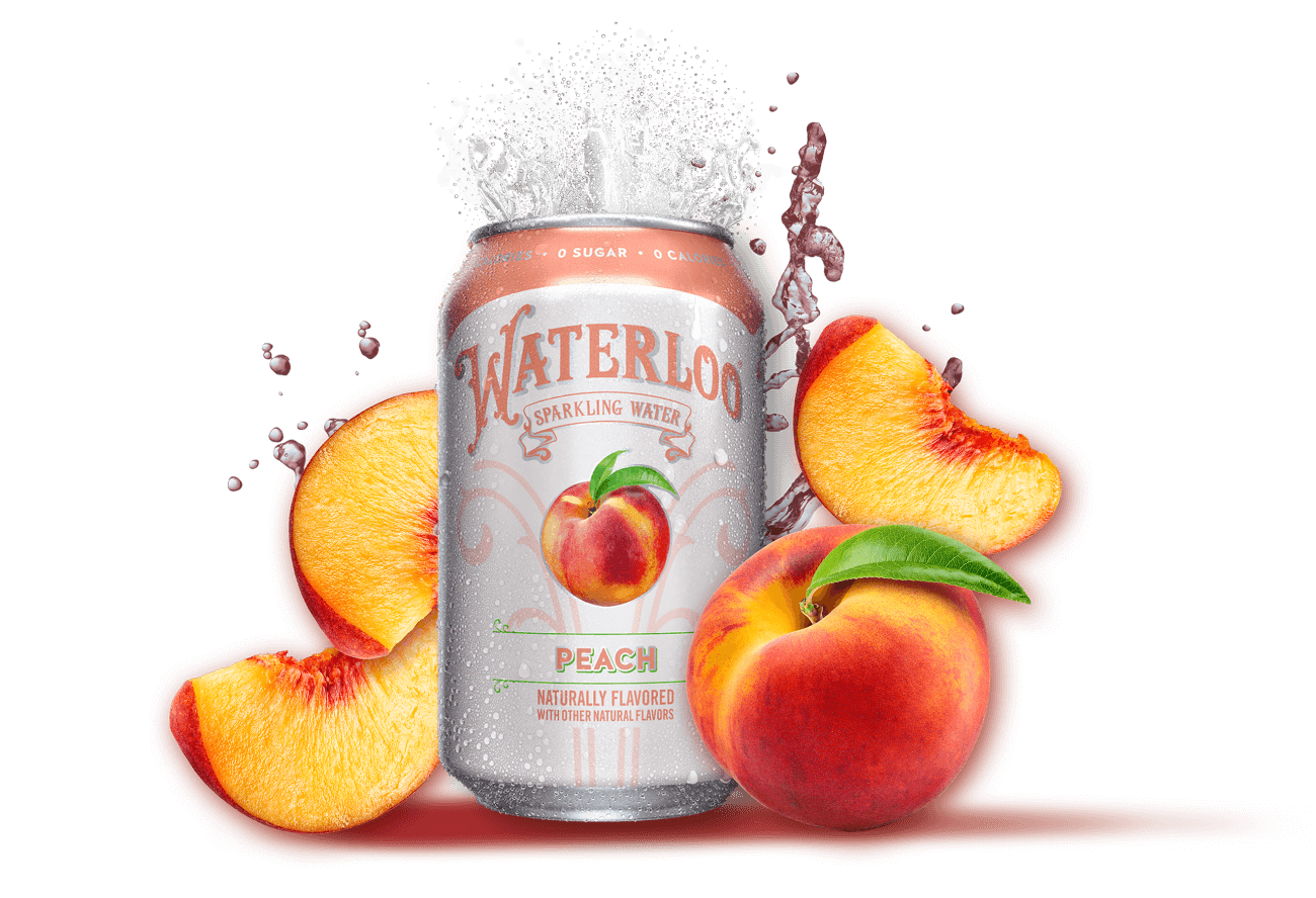 WATERLOO Peach Sparkling Water, 355ml