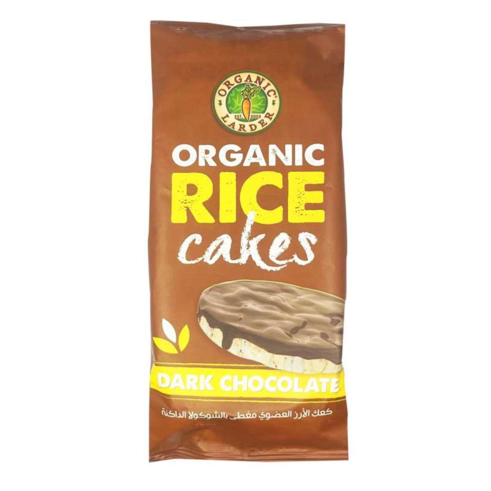 ORGANIC LARDER Rice Cakes With Dark Chocolate, 67g - Organic, Natural