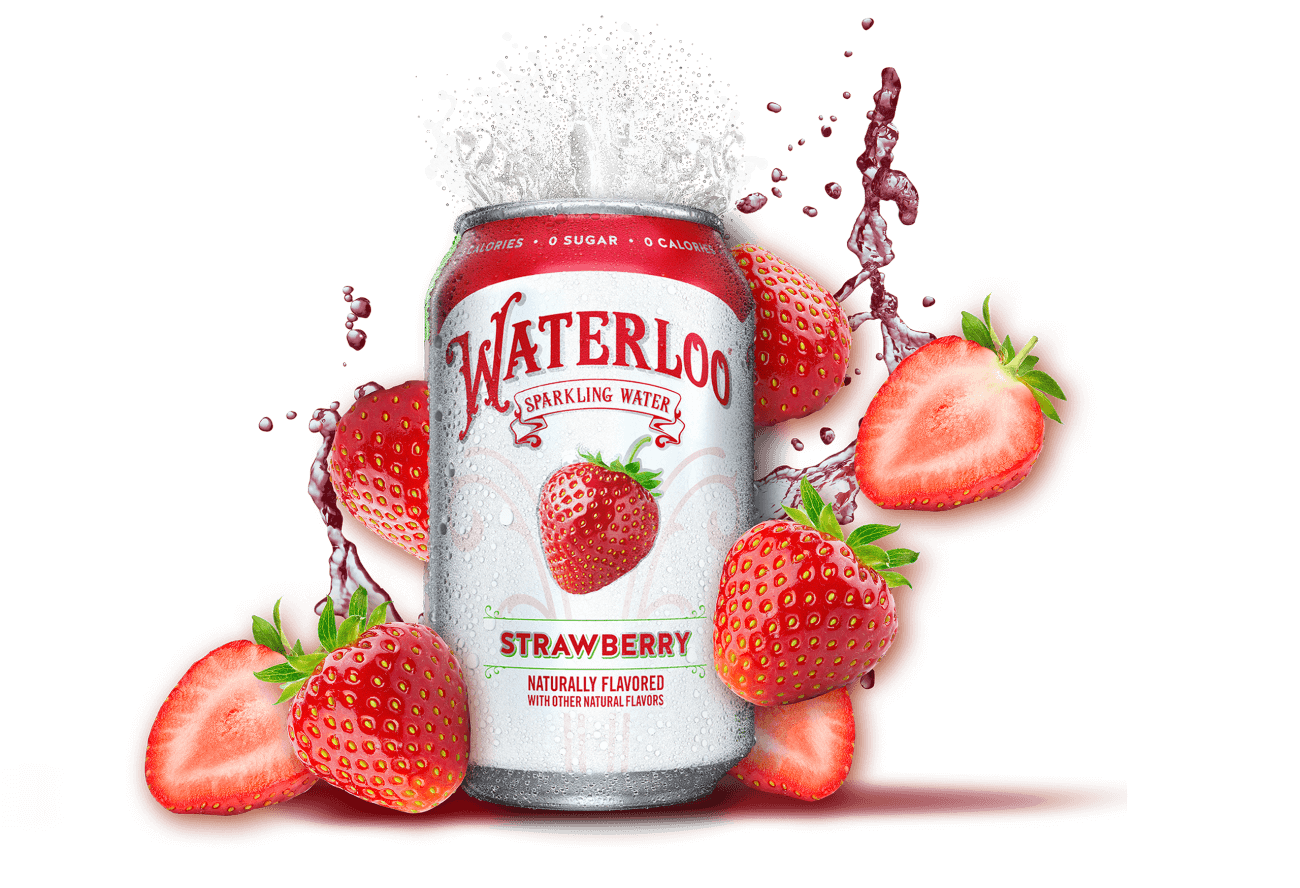 WATERLOO Strawberry Sparkling Water, 355ml