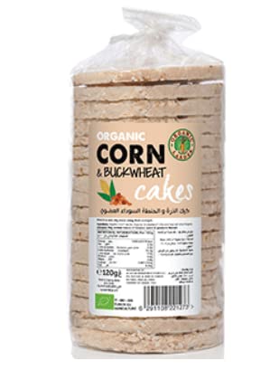 ORGANIC LARDER Corn & Buckwheat Cakes, 120g - Organic