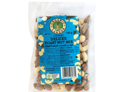 ORGANIC LARDER Deluxe Roast Nut Mix, 150g - Organic, Natural