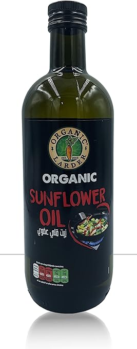 ORGANIC LARDER Sunflower Frying Oil, 1L - Organic, Vegan