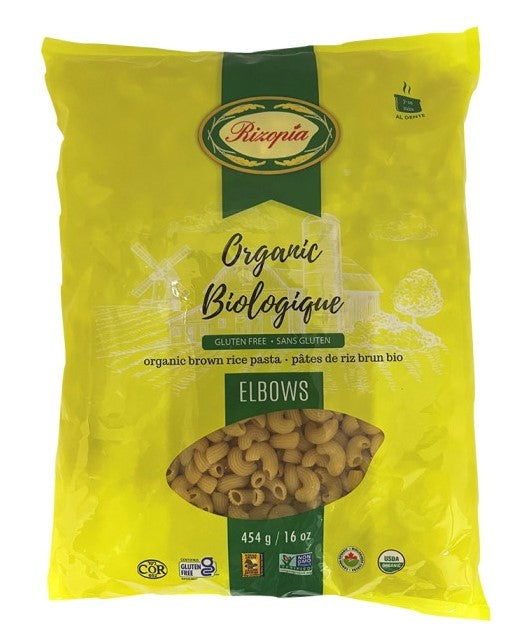 RIZOPIA Brown Rice Pasta Elbows, 454g