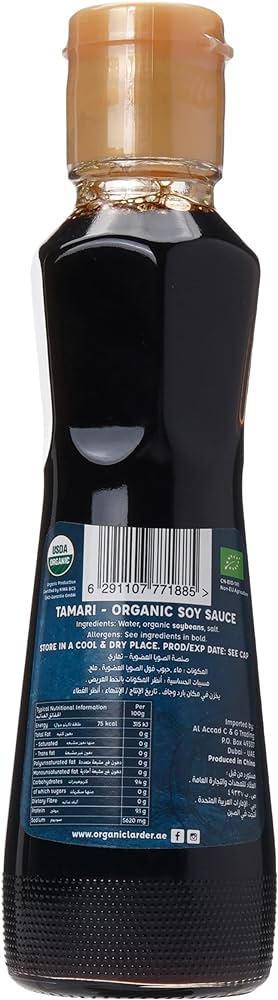 ORGANIC LARDER Tamari Soy Sauce, 180ml - Organic, Vegan, Gluten Free