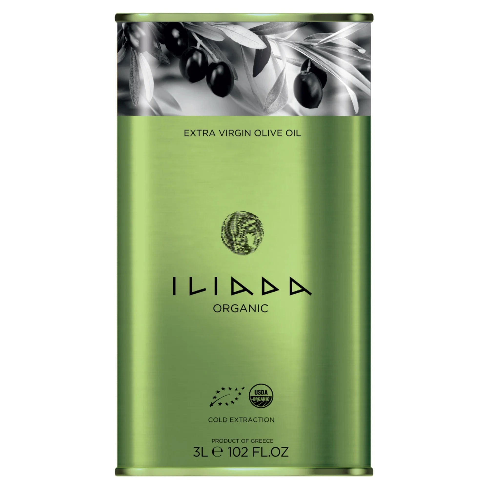 Iliada Organic Extra Virgin Olive Oil, 3L, Organic
