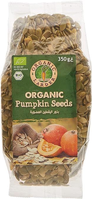 ORGANIC LARDER Pumpkin Seeds, 350g - Organic, Vegan, Natural