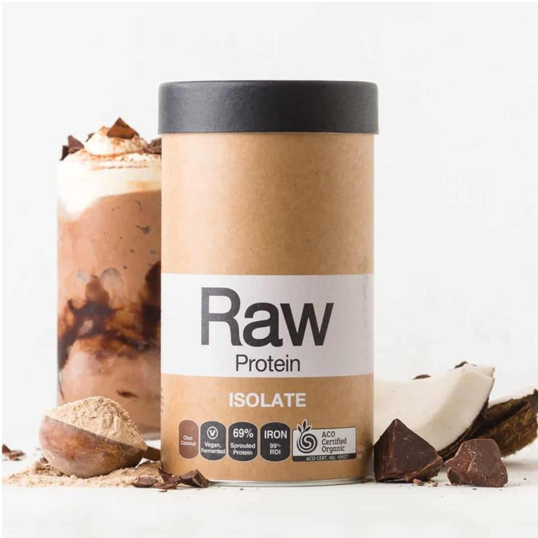 AMAZONIA RAW Chocolate Coconut Pea/Rice Protein Isolate, 1Kg, Vegan