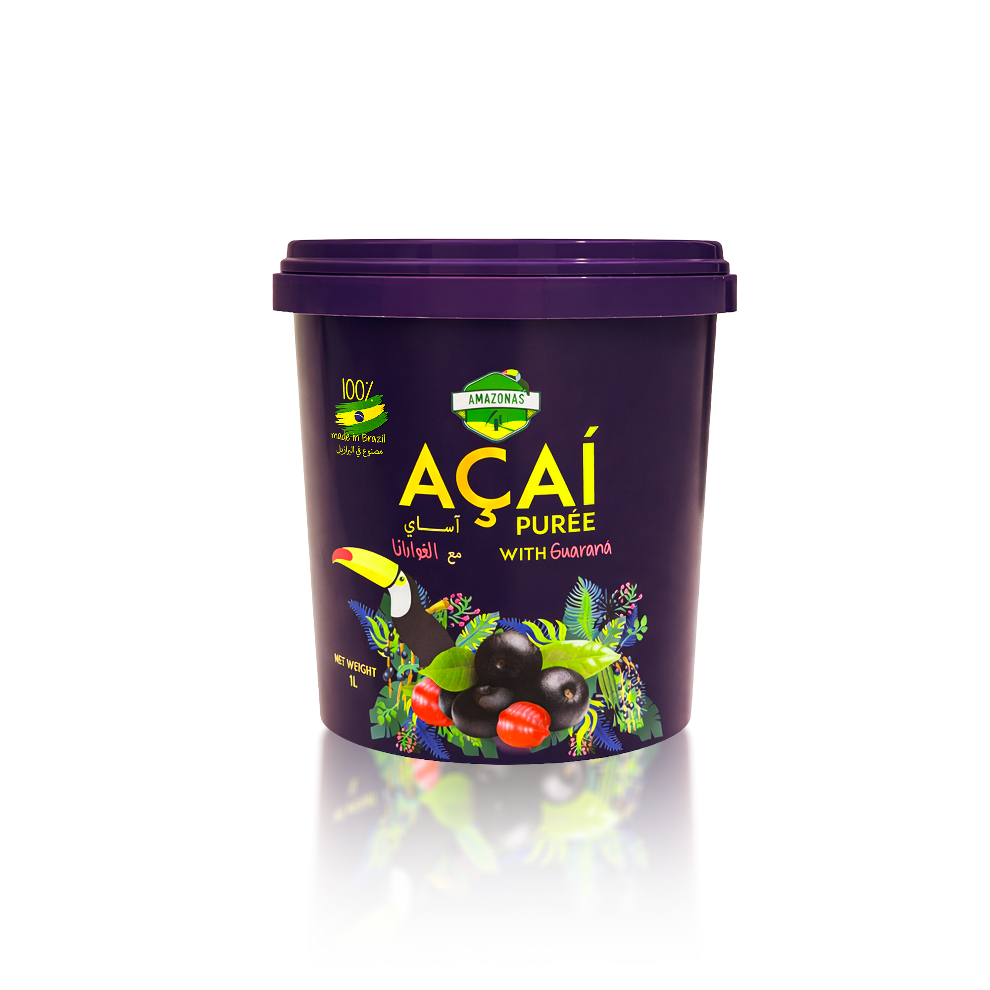 AMAZONAS4U Acai Pure With Guarana, 1Ltr