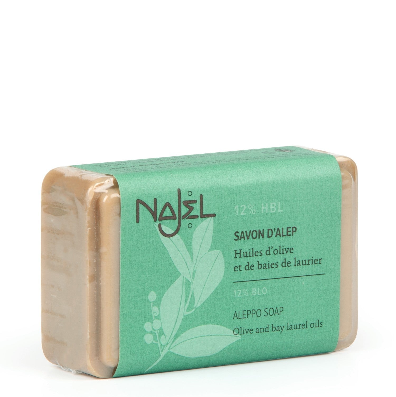 NAJEL Organic Skincare - Aleppo Soap Olive &amp; Bay Laurel Oils (12% BLO), 100g, Organic, Vegan