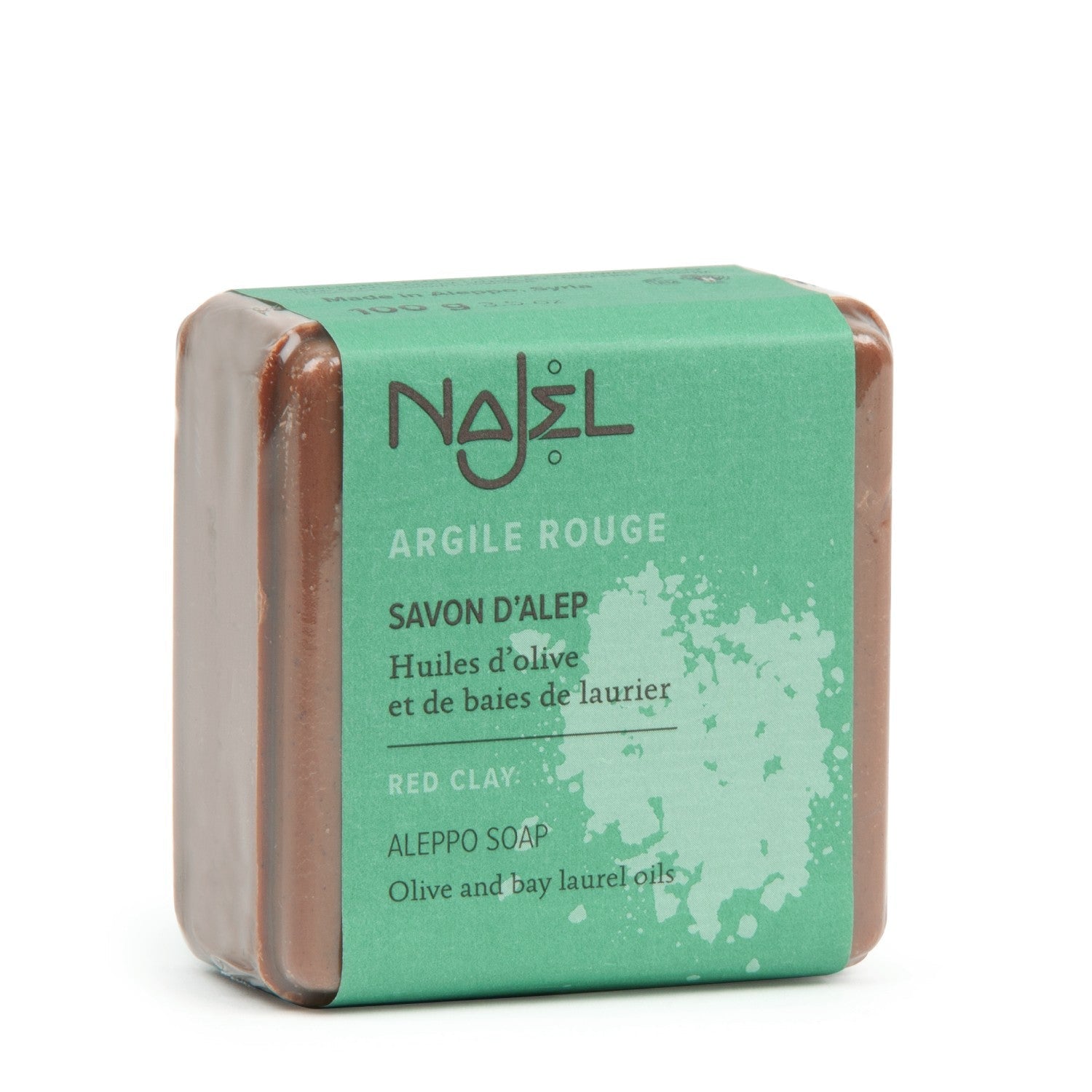 NAJEL Organic Skincare - Aleppo Soap Red Clay, 100g, Organic, Vegan