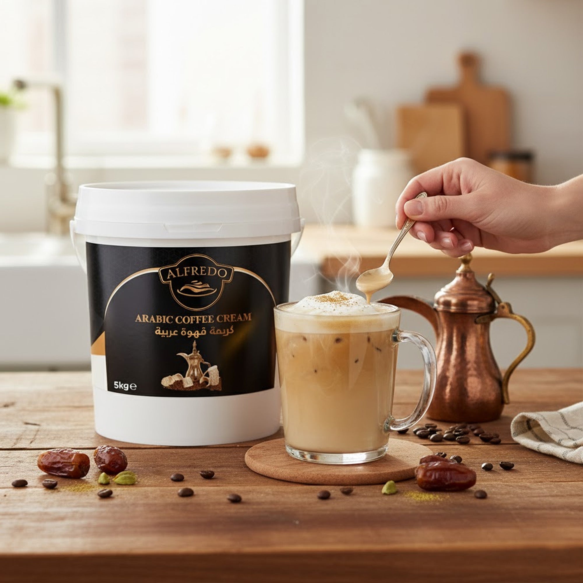 BAKING ESSENTIALS ALFREDO Arabic Coffee Cream, 5 kg
