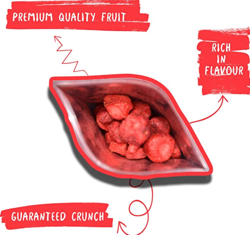 BONAF Crunchy Freeze Dried Raspberries, 25g