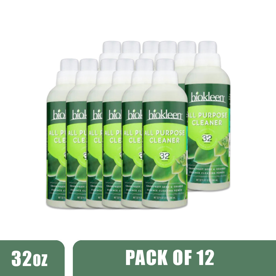 BIOKLEEN All Purpose Cleaner Super Concentrated - Pack of 12 (32oz each)