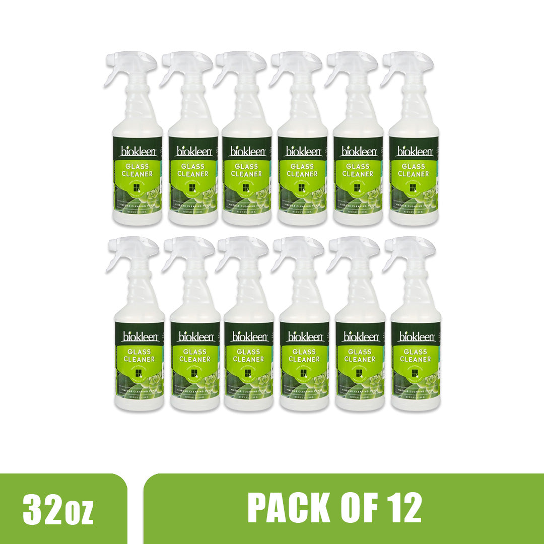 BIOKLEEN Glass Cleaner Spray Pack of 12 (32oz each)