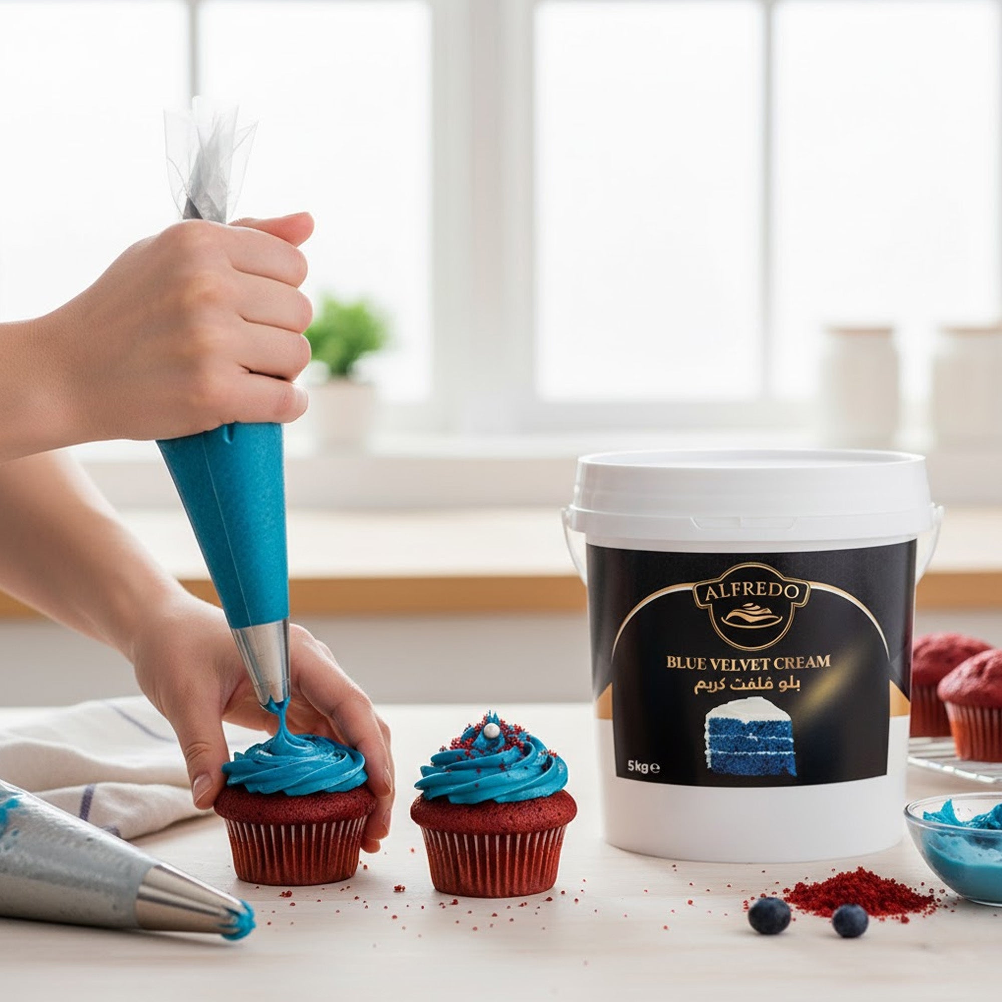BAKING ESSENTIALS ALFREDO Blue Velvet Cream, 5 kg