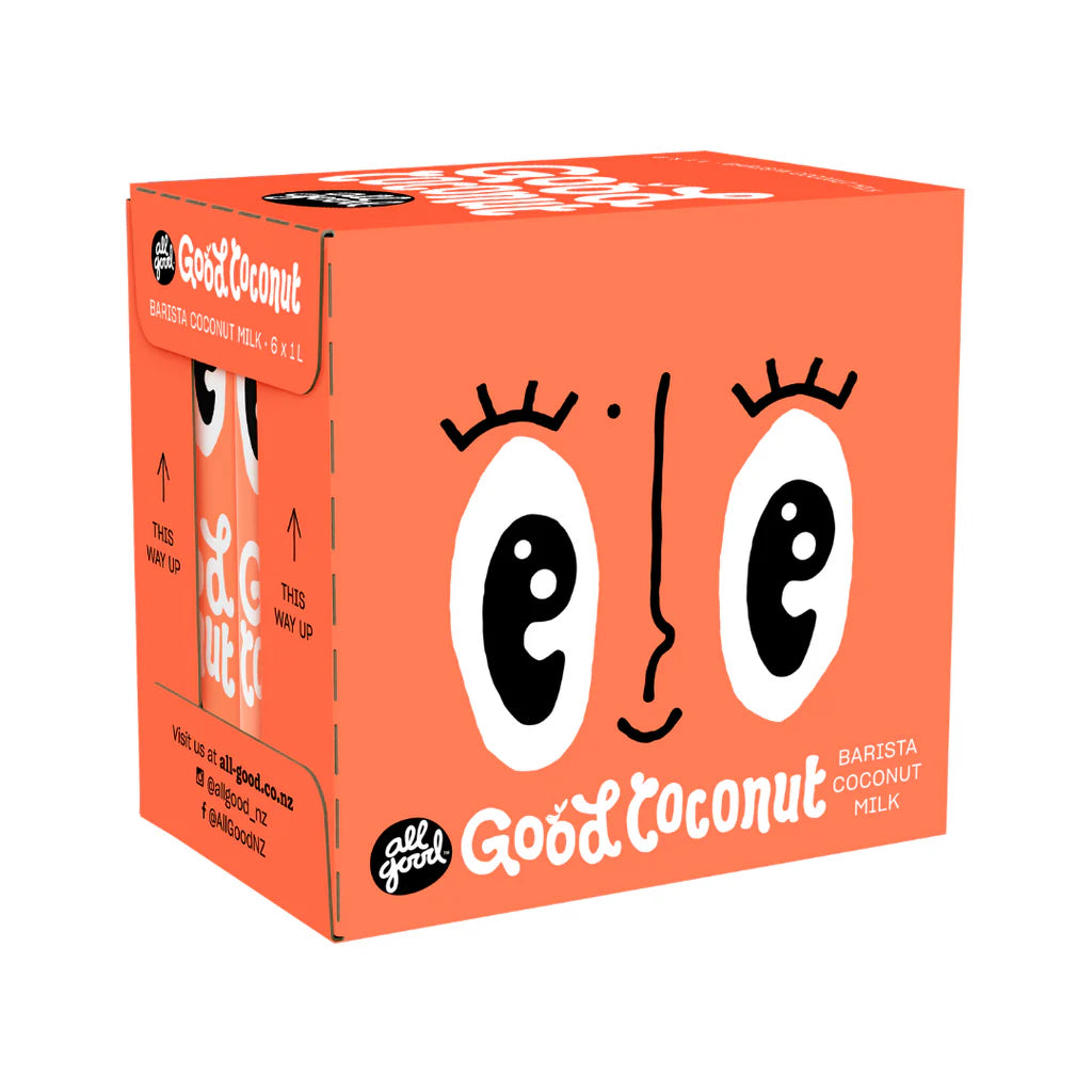 ALL GOOD Barista Coconut Milk, 1Ltr, Pack of 6