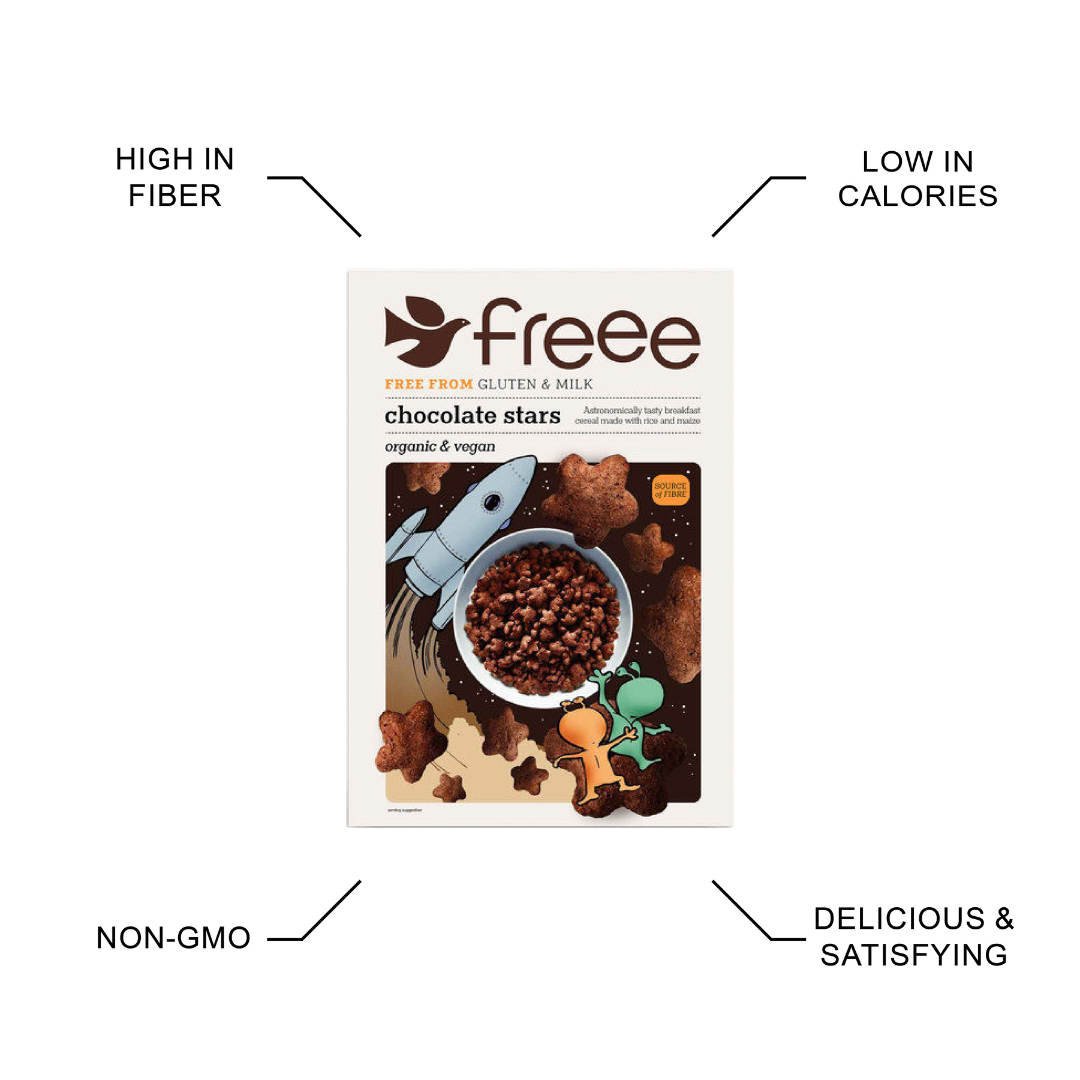 DOVES FARM Freee Gluten Free Organic Chocolate Stars, 300g