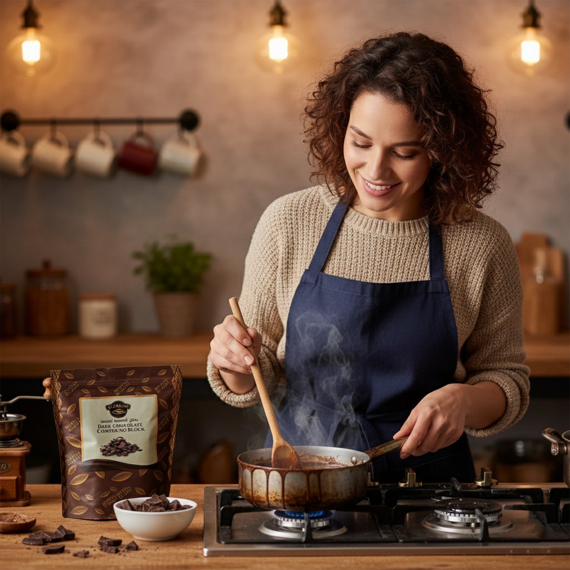 BAKING ESSENTIALS ALFREDO Dark Chocolate Compound Block, 2.5 kg