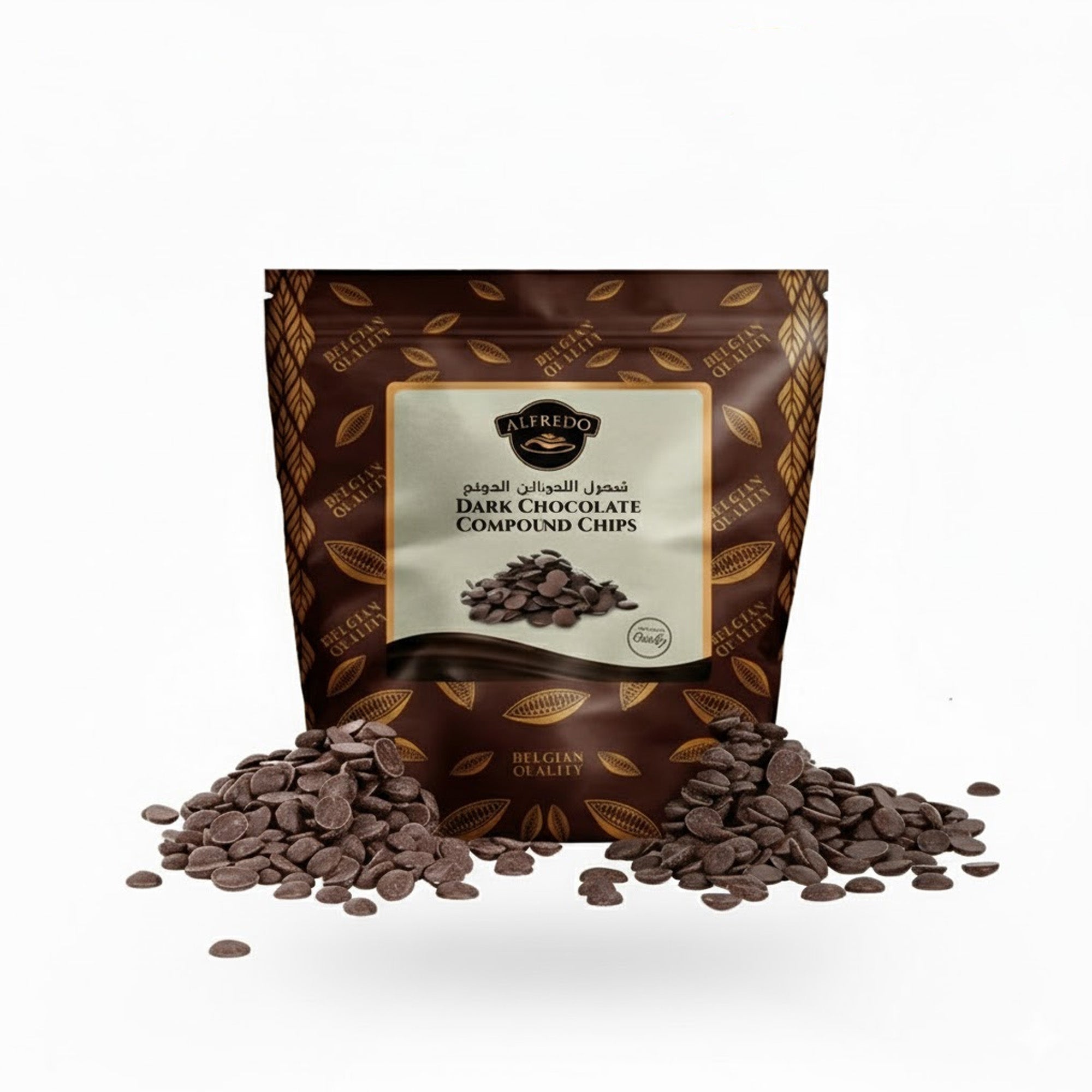 BAKING ESSENTIALS ALFREDO Dark Chocolate Compound Chips, 5 kg