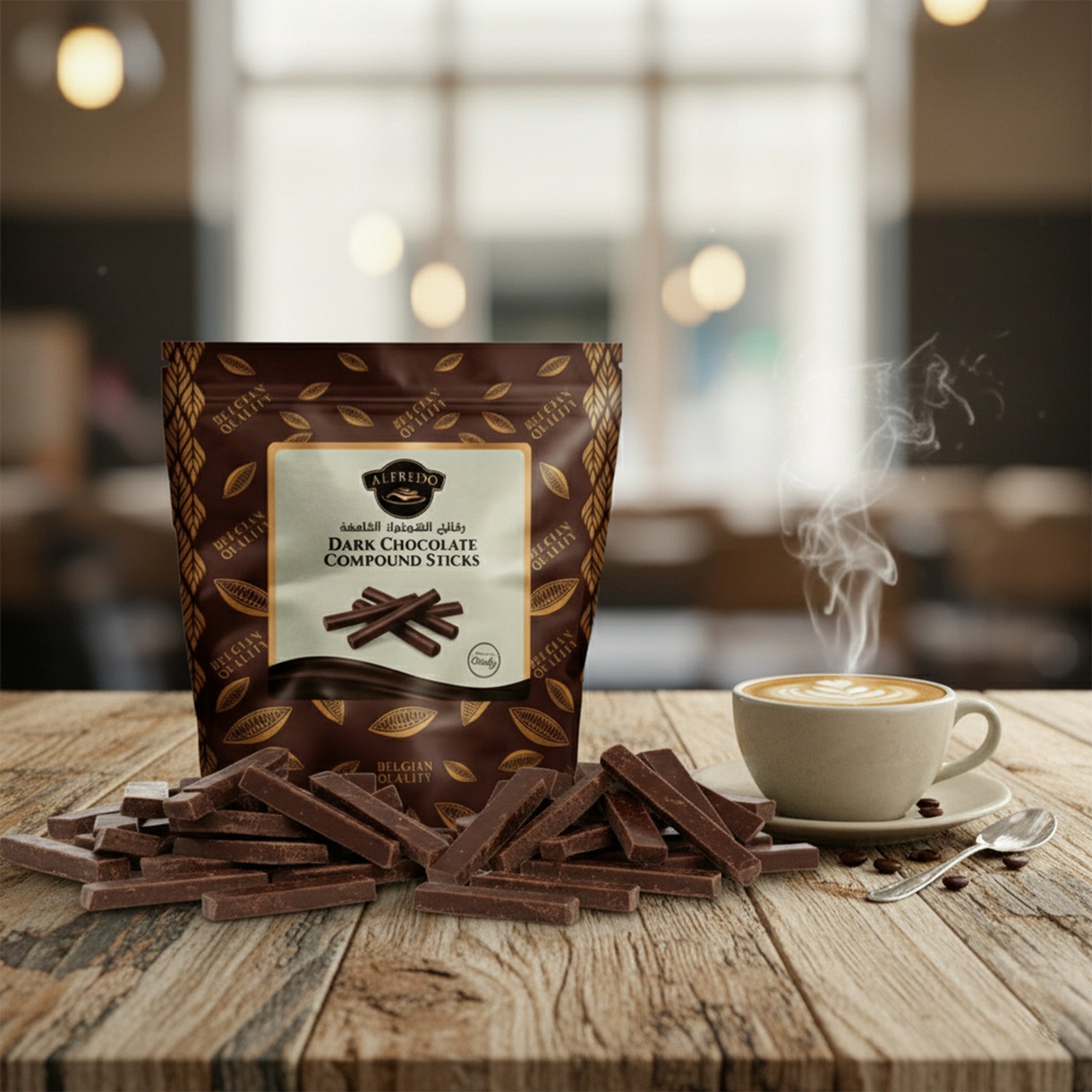 BAKING ESSENTIALS ALFREDO Dark Chocolate Compound Sticks, 1 kg