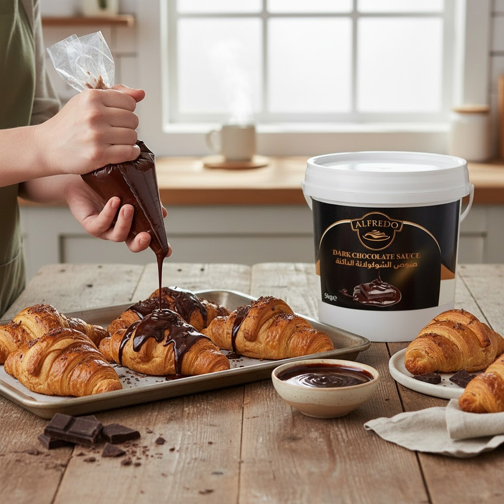 BAKING ESSENTIALS ALFREDO Dark Chocolate Cream, 5 kg