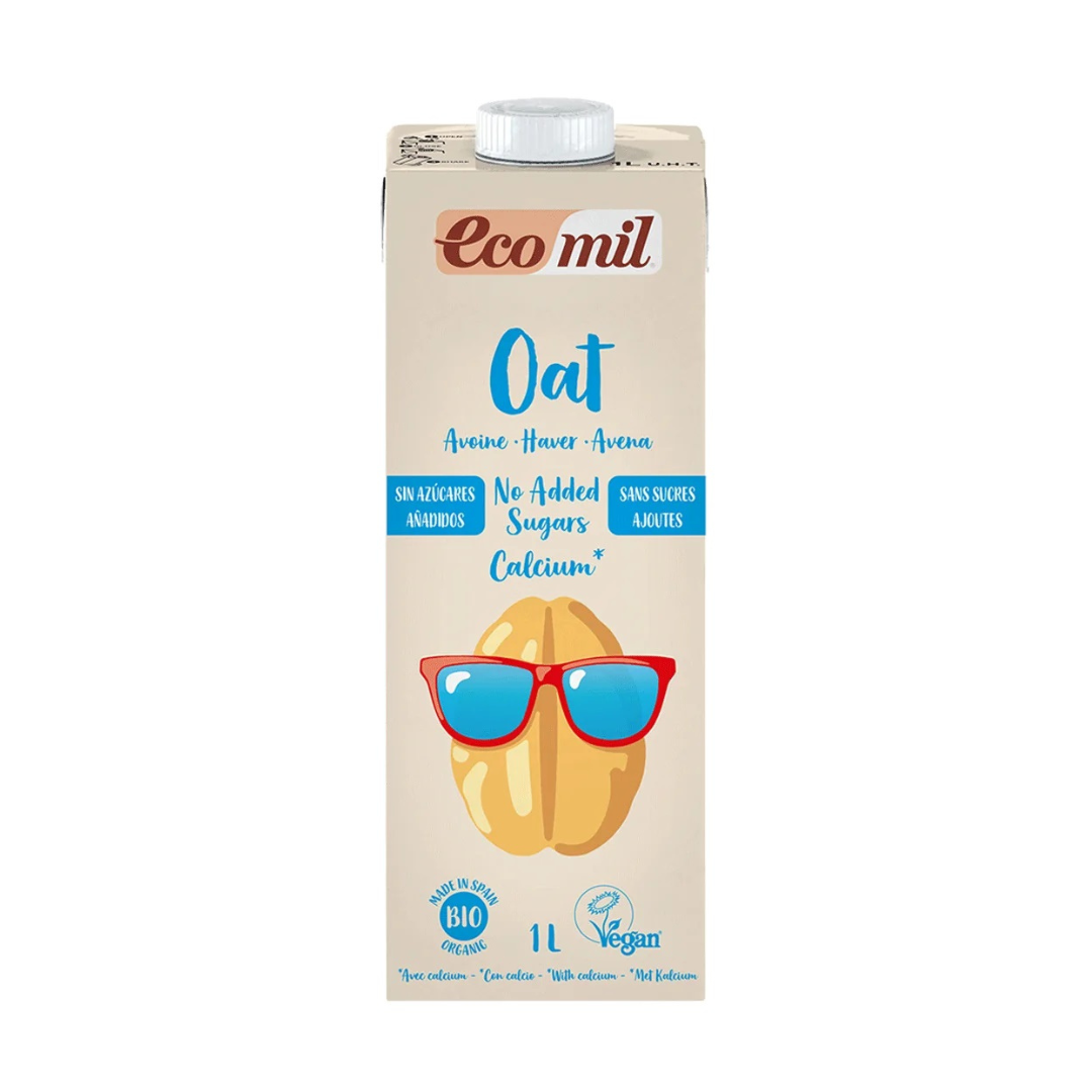 ECOMIL Organic Oat Drink No Added Sugar With Calcium, 1Ltr