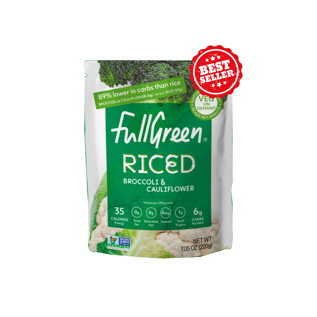 FULLGREEN Riced Broccoli & Cauliflower, 200g