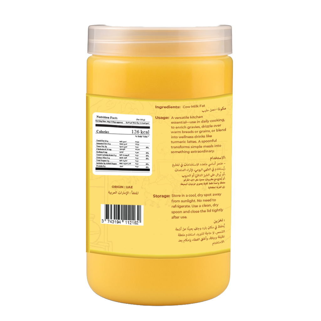ECOLOGICAL A2 Bilona Cow Ghee, 800ml