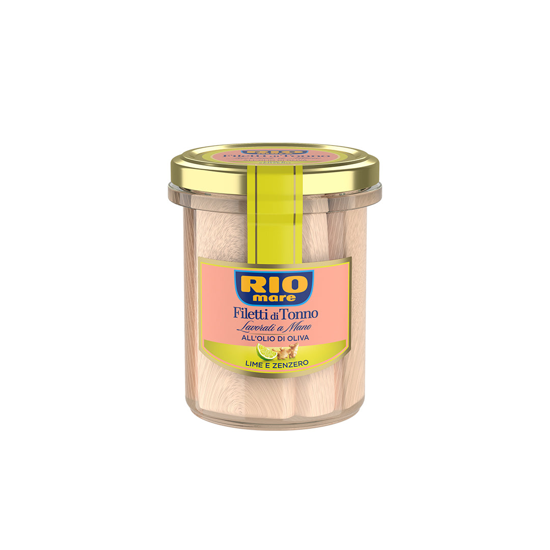 RIO MARE Tuna Fillets in Olive Oil with Lime & Ginger, 130g
