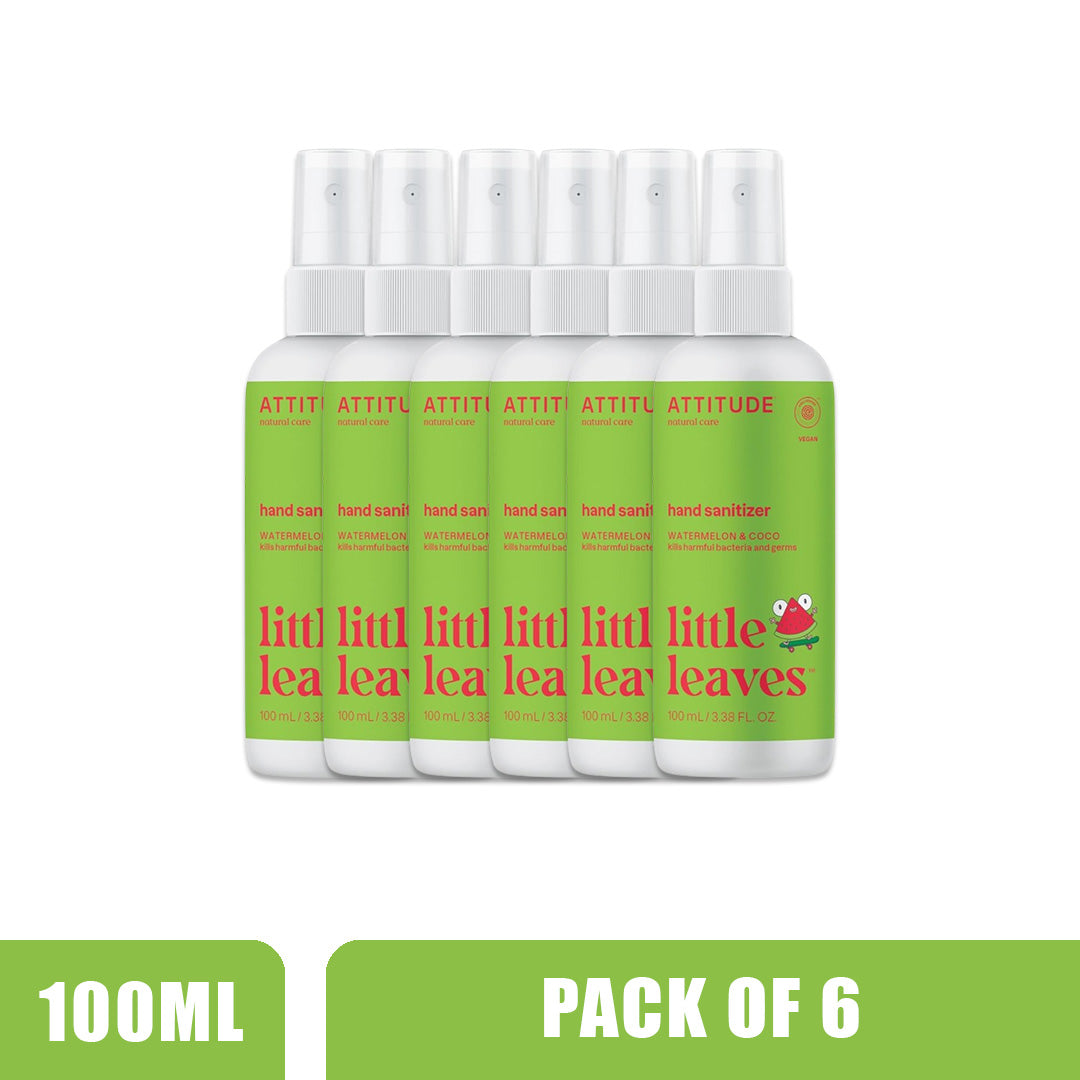 ATTITUDE Hand Sanitizer - Watermelon & Coco - Pack of 6 (100ml each)