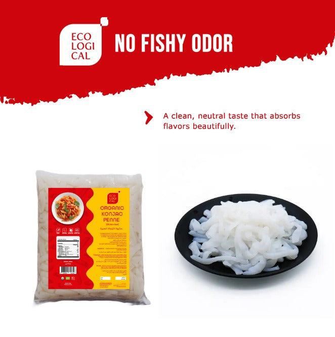 Ecological Organic Konjac Penne 1 Kg (Drained) Gluten Free