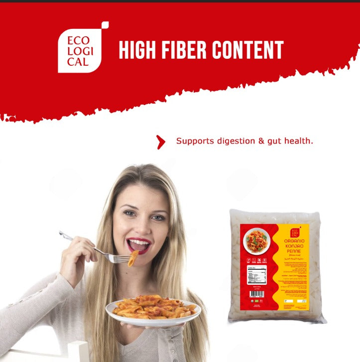 ECOLOGICAL Organic Konjac Penne 1 Kg (Drained) Gluten Free