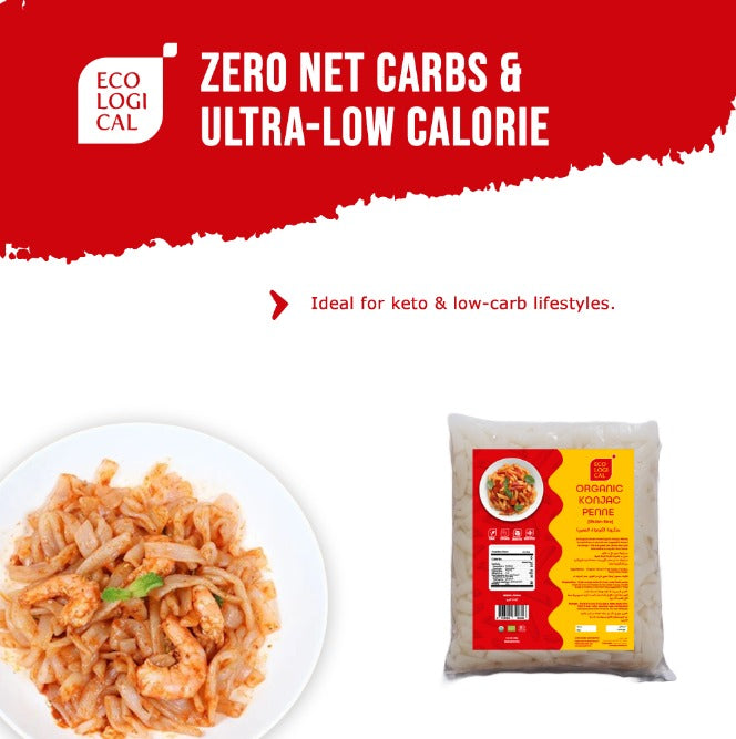 ECOLOGICAL Organic Konjac Penne 1 Kg (Drained) Gluten Free