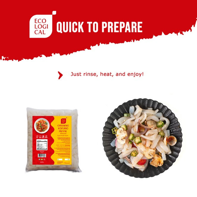 Ecological Organic Konjac Penne 1 Kg (Drained) Gluten Free