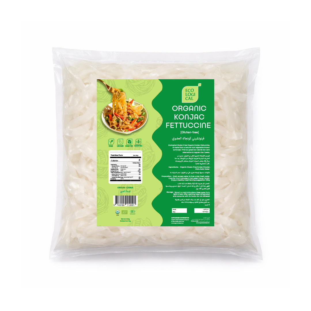 Ecological Organic Konjac Fettuccine 1 Kg (Drained) Gluten Free