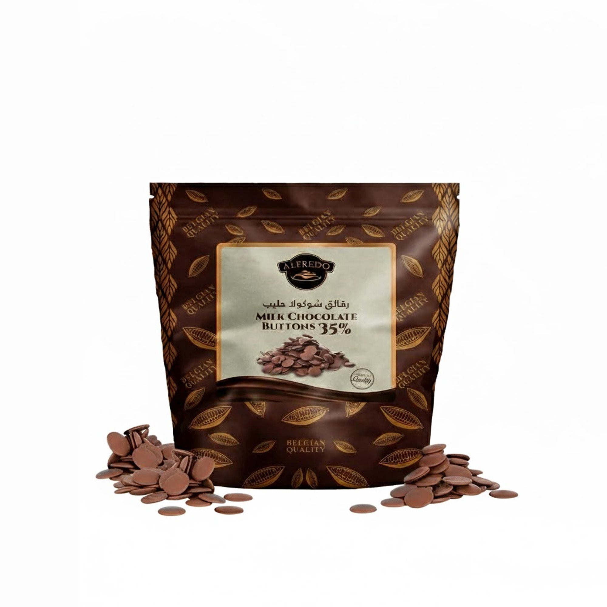 BAKING ESSENTIALS ALFREDO Milk Chocolate Buttons, 35%, 5 kg