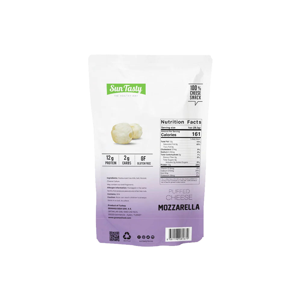 SUN TASTY Mozzarella Puffed Cheese, 56g