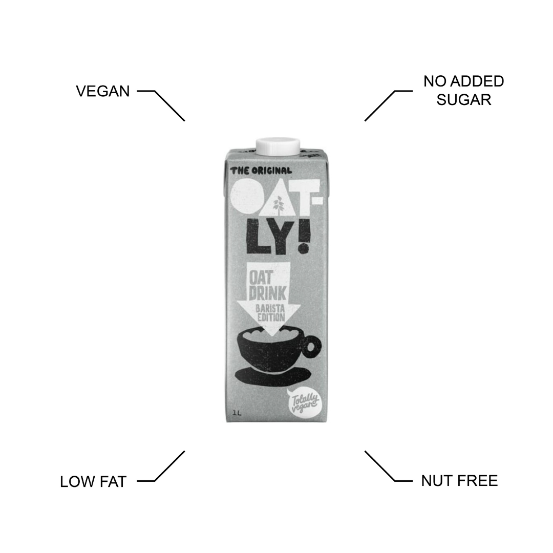 OATLY! Barista Foam-Able Oat Drink, 1Ltr, Vegan, Dairy Free