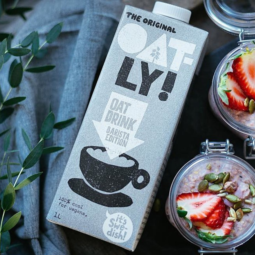 OATLY! Barista Foam-Able Oat Drink, 1L - Vegan, Dairy Free, Soy Free