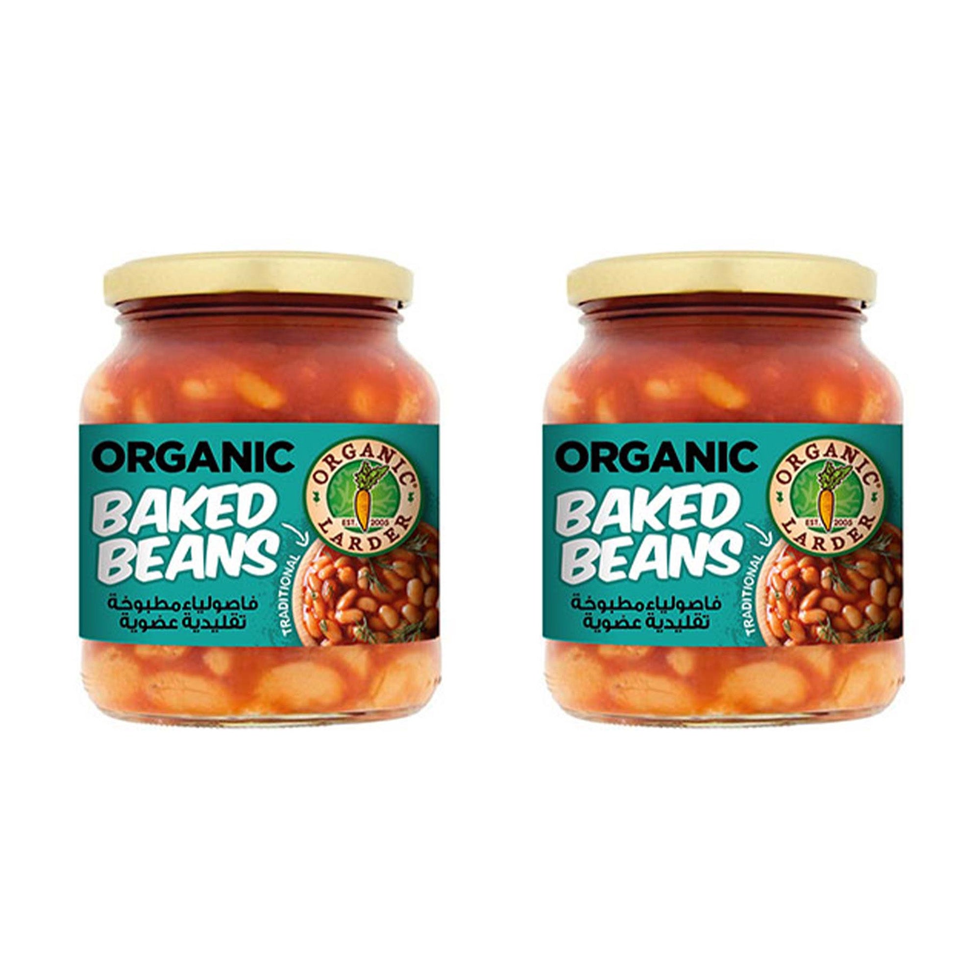 Organic Larder Baked Beans 360g, PACK OF 2