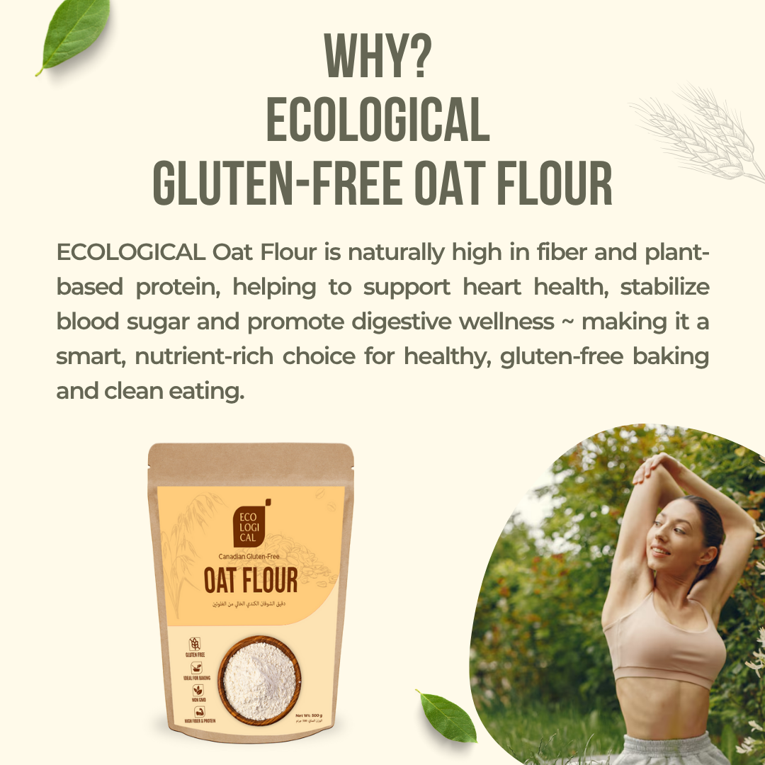 ECOLOGICAL Canadian Gluten-Free Oat Flour, 500g