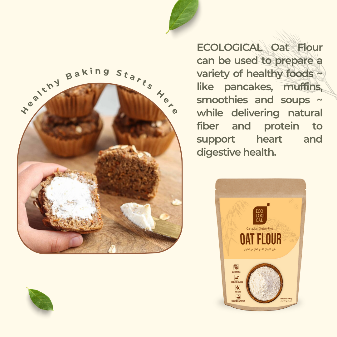 Ecological Canadian Gluten-Free Oat Flour, 500g