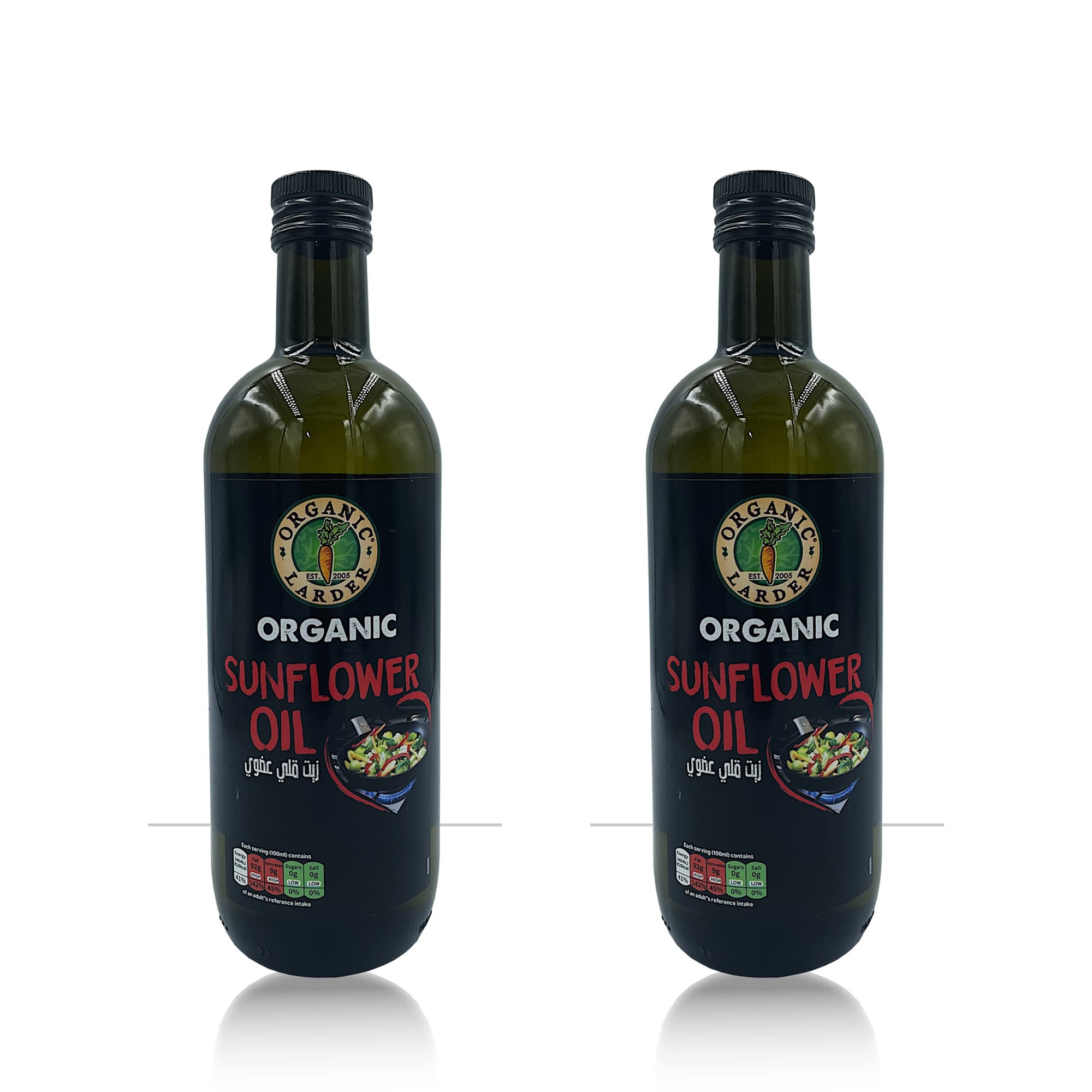 Organic Larder Sunflower Frying Oil 1L, PACK OF 2