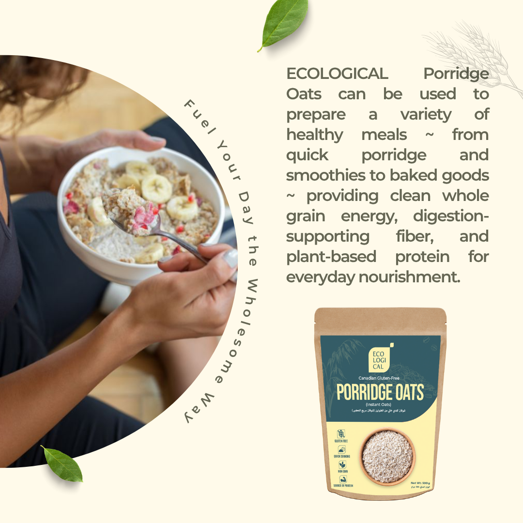 ECOLOGICAL Instant Porridge Oats - Gluten -Free, Canadian, 500g
