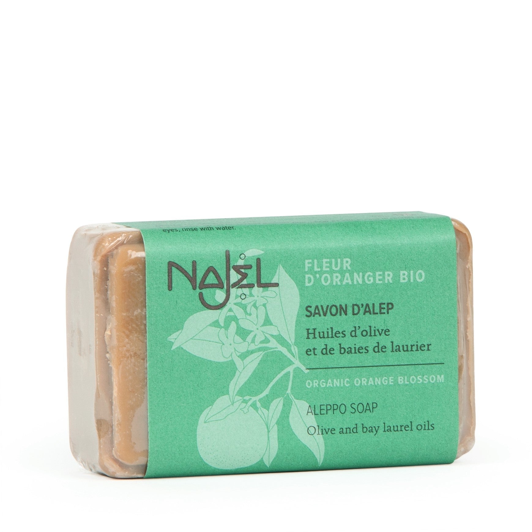 NAJEL Organic Skincare - Aleppo Soap Organic Orange Blossom, 100g, Organic, Vegan