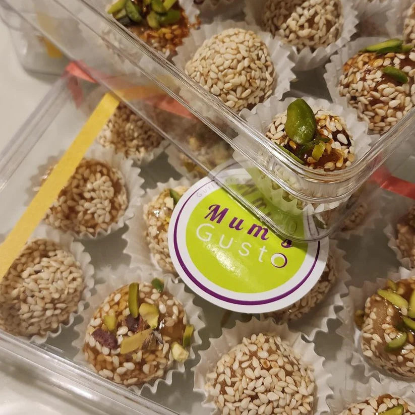 MUM'S GUSTO Sesamum Bites ( Sesame + Halawa), 12pc