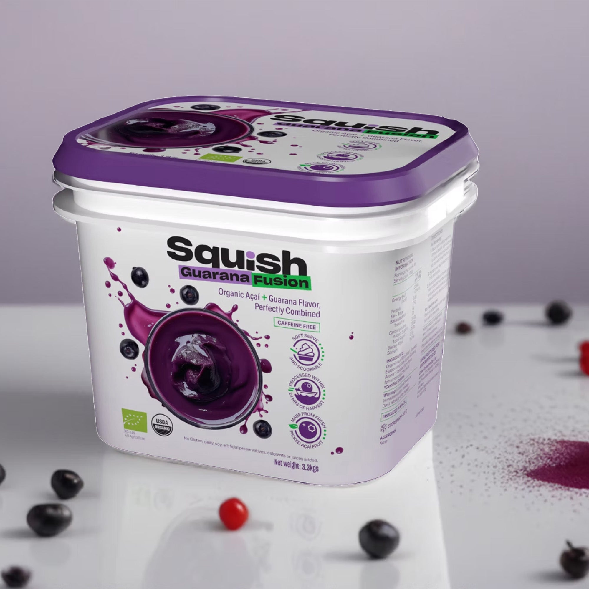 SQUISH Organic Acai Guarana Fusion, 3.3kg