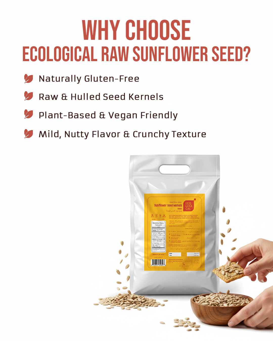 Ecological Sunflower Seed Kernels (Raw) 2.5 Kg