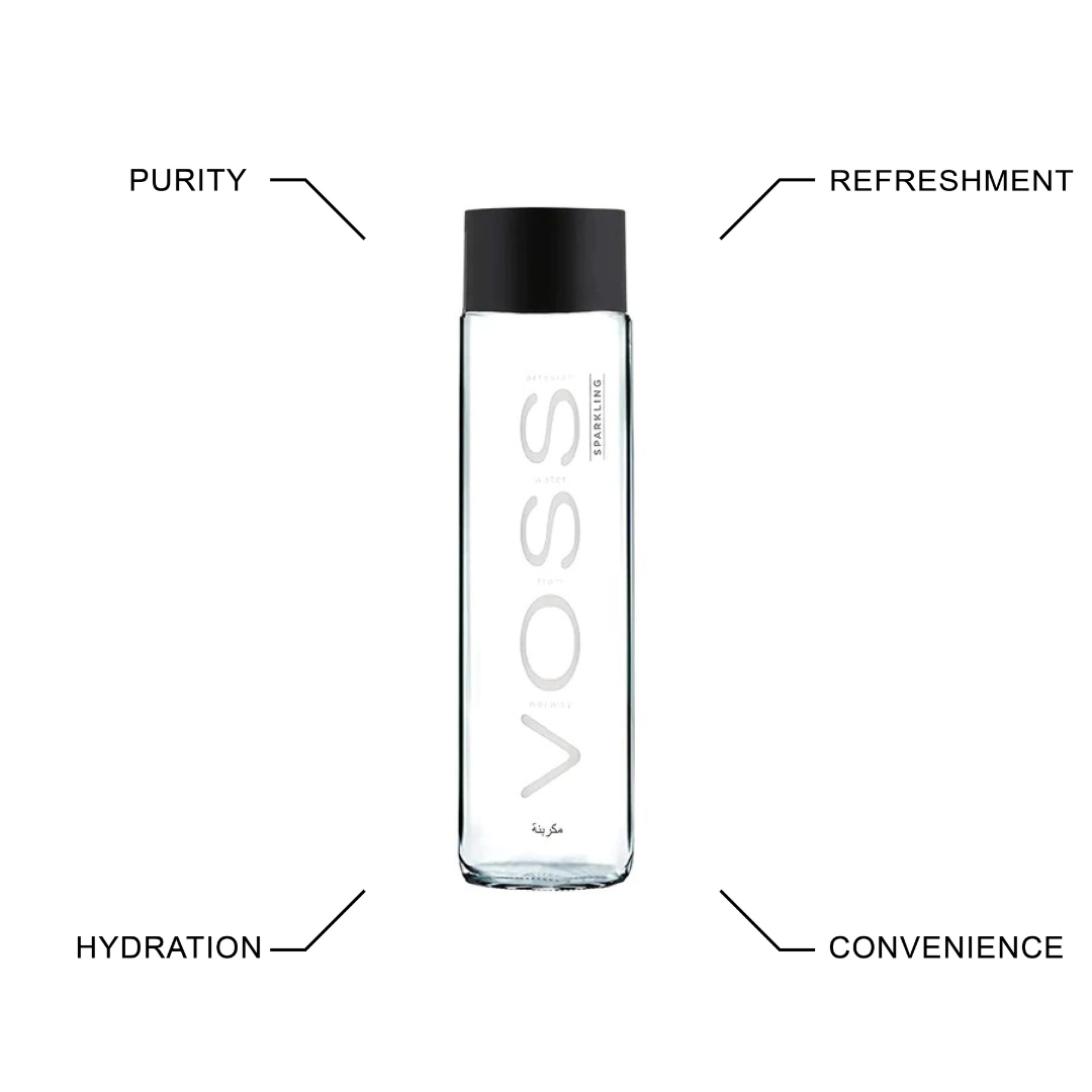 VOSS Artesian Sparkling Water, 375ml - Glass Bottle